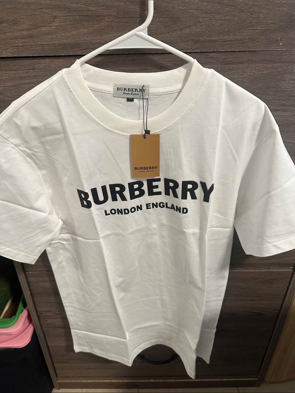 Men’s White Tee with Black Logo